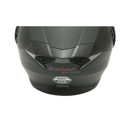Casca motocross integrala negru mat cu viziera transparenta si ochelari de soare, marimea L Lion Matt Black Breckner Germany - imagine 10
