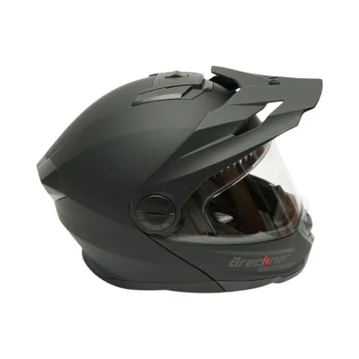Casca motocross integrala negru mat cu viziera transparenta si ochelari de soare, marimea L Lion Matt Black Breckner Germany - imagine 4