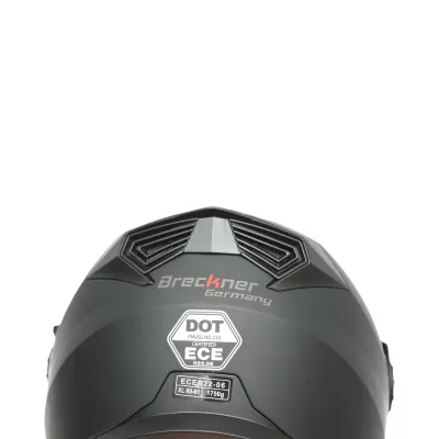 Casca motocross integrala negru mat cu viziera transparenta si ochelari de soare, marimea XL Lion Matt Black Breckner Germany - imagine 11