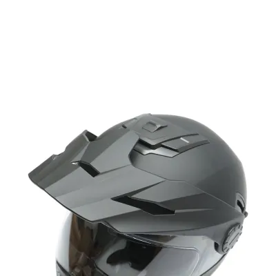 Casca motocross integrala negru mat cu viziera transparenta si ochelari de soare, marimea XL Lion Matt Black Breckner Germany - imagine 9