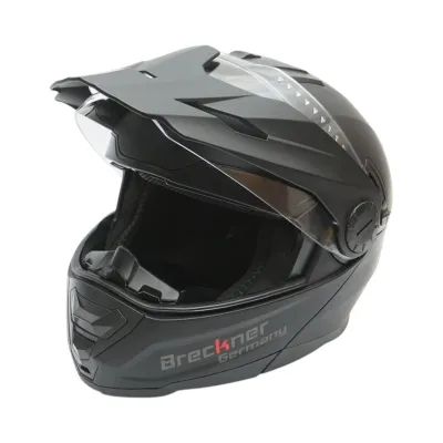 Casca motocross integrala negru mat cu viziera transparenta si ochelari de soare, marimea XL Lion Matt Black Breckner Germany - imagine 6