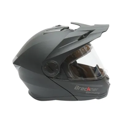 Casca motocross integrala negru mat cu viziera transparenta si ochelari de soare, marimea XL Lion Matt Black Breckner Germany - imagine 5
