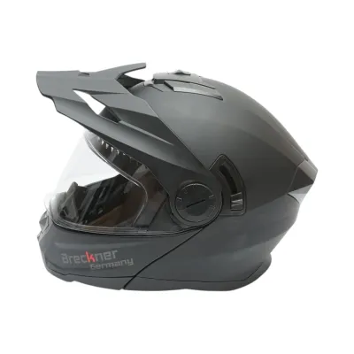 Casca motocross integrala negru mat cu viziera transparenta si ochelari de soare, marimea XL Lion Matt Black Breckner Germany - imagine 3
