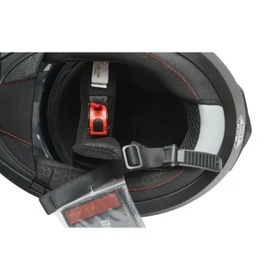 Casca motocross integrala negru mat cu viziera transparenta si ochelari de soare, marimea XL Lion Matt Black Breckner Germany - imagine 10