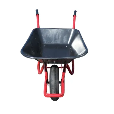 Roaba cuva plastic 80L cu roata pneumatica 400/8 si cadru metalic THOR - imagine 3