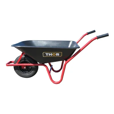 Roaba cuva plastic 80L cu roata pneumatica 400/8 si cadru metalic THOR - imagine 2