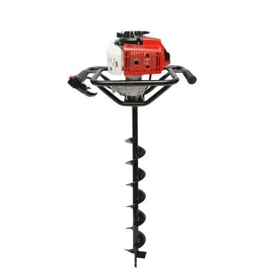 Motoburghiu foreza de pamant pe benzina 2.8CP, 2T 52cc, 3 burghie incluse 100mm, 150mm, 200mm THOR - imagine 3