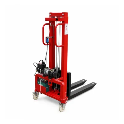 Transpalet manual 300kg cu ridicare electrica 12V, inaltime maxima 1.6m, telecomanda wireless - imagine 5