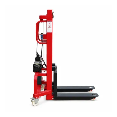 Transpalet manual 300kg cu ridicare electrica 12V, inaltime maxima 1.6m, telecomanda wireless - imagine 6