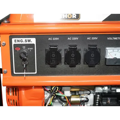Generator electric 7.2kW/220-380V, motor pe benzina 17CP, pornire electrica/manuala THOR - imagine 6
