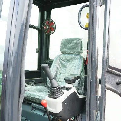 Mini excavator 2T cu cabina, motor diesel 25CP (18.4KW), adancime sapare 2120mm, capacitate ridicare 350Kg, 2 cupe incluse 400/770mm THOR - imagine 7