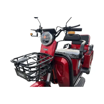 Triciclu electric THOR SX LONG PRO ROSU 1400W 60V 20AH - imagine 7