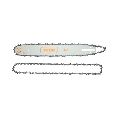 Set lama drujba 40cm (16 inch) cu 2 lanturi pas 3/8 LP, 1.3mm, 57 zale UZ PROFESIONAL THOR