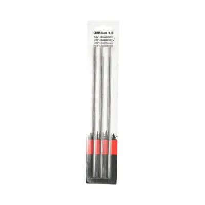 Set 3 pile rotunde ascutit lant drujba 4.8x200mm 3/16 inch