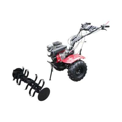 Motocultor 7.5CP cu freza 100cm, motor benzina 4 timpi 212cc OHV, viteze 2+1, transmisie pinioane, roti 19x7-8 Breckner Germany - imagine 2