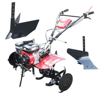 Motocultor 7.5CP cu freza 100cm, plug, rarita, motor benzina 4 timpi 212cc OHV, viteze 2+1, transmisie pinioane, roti 4.00-8 Breckner Germany - imagine 3