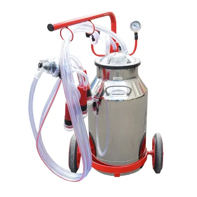 Aparat de muls vaci 1 post bidon 40L inox cu vid in cadru(vacuum) Breckner Germany - imagine 3