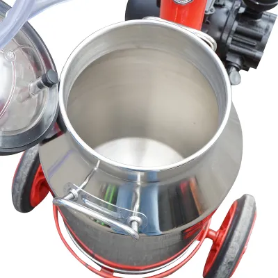 Aparat de muls vaci 1 post bidon 40L inox cu vid in cadru(vacuum) Breckner Germany - imagine 9