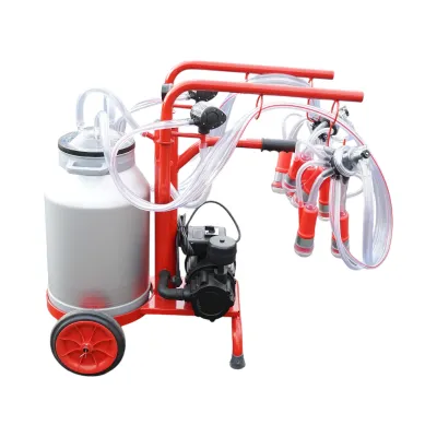 Aparat de muls vaci 2 posturi bidon 40L aluminiu cu vid in cadru(vacuum)  Breckner Germany - imagine 4