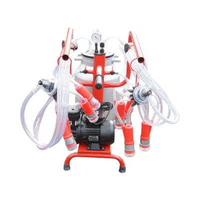 Aparat de muls vaci 2 posturi bidon 40L aluminiu cu vid in cadru(vacuum)  Breckner Germany - imagine 3