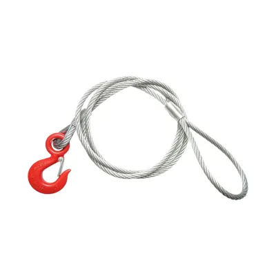 Cablu sufa troliu ciochinar otel 12mm x 3m cu carlig 3T si ochi pentru tractare/ridicare