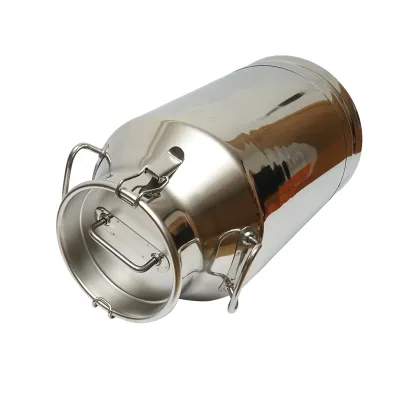 Bidon de inox pentru lapte cu capac 40L aparat de muls vaci Breckner Germany - imagine 2