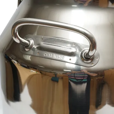 Bidon de inox pentru lapte cu capac 40L aparat de muls vaci Breckner Germany - imagine 5