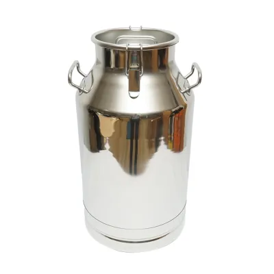 Bidon de inox pentru lapte cu capac 40L aparat de muls vaci Breckner Germany