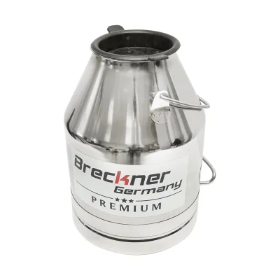 Bidon de inox cu capac pentru lapte 30L aparat de muls vaci Breckner Germany - imagine 2