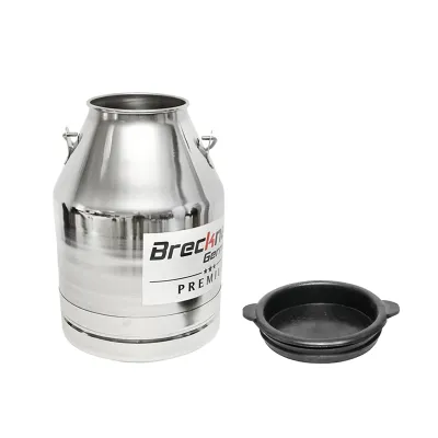 Bidon de inox cu capac pentru lapte 30L aparat de muls vaci Breckner Germany