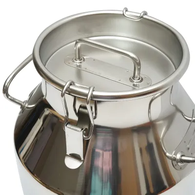 Bidon de inox pentru lapte cu capac 20L aparat de muls vaci Breckner Germany - imagine 4
