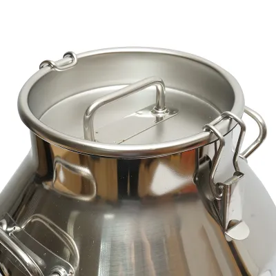 Bidon de inox pentru lapte cu capac 30L aparat de muls vaci Breckner Germany - imagine 4