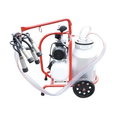 Aparat de muls vaci cu grup colector 160cc, sasiu vopsit electrostatic, bidon aluminiu 30L, 1 post Breckner Germany - imagine 4