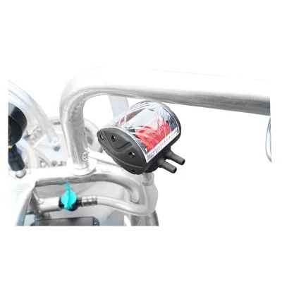 Aparat de muls vaci cu grup colector 160cc sasiu galvanizat bidon aluminiu 40L 2 posturi Breckner Germany - imagine 9