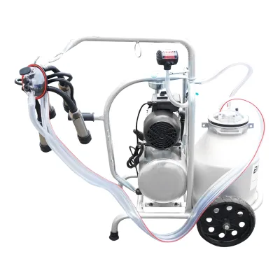 Aparat de muls vaci cu grup colector 160cc, sasiu galvanizat, bidon aluminiu 30L, 1 post Breckner Germany - imagine 2
