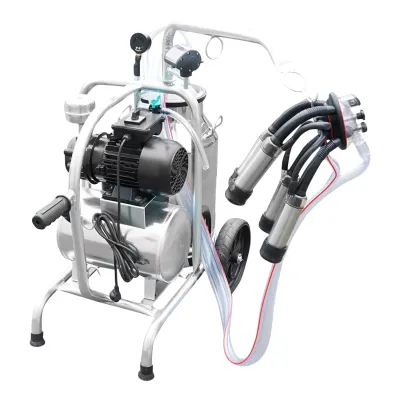 Aparat de muls vaci cu grup colector 160cc, sasiu galvanizat, bidon inox 30L, 1 post Breckner Germany - imagine 7