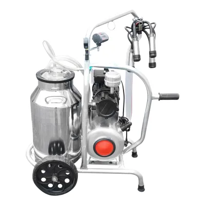 Aparat de muls vaci cu grup colector 160cc, sasiu galvanizat, bidon inox 30L, 1 post Breckner Germany