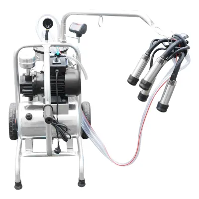 Aparat de muls vaci cu grup colector 160cc, sasiu galvanizat, bidon inox 30L, 1 post Breckner Germany - imagine 4