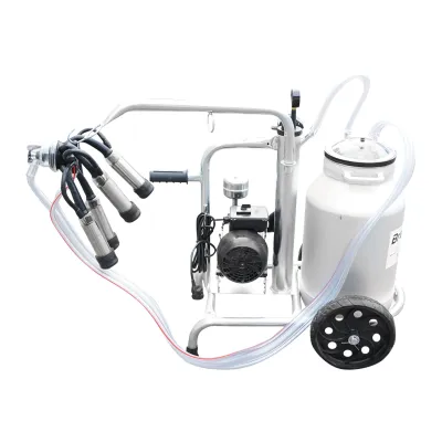 Aparat de muls vaci cu grup colector 160cc, sasiu galvanizat, bidon aluminiu 30L, 1 post, pahar inox Breckner Germany - imagine 2