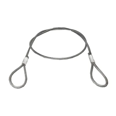 Cablu/sufa troliu din otel cu grosime de 18mm si lungime de 4m cu inele pentru tractat sau ridicat - imagine 2