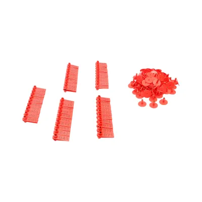 Set 100 crotalii numerotate 001 -100 rosii pentru capre, oi Breckner Germany - imagine 3
