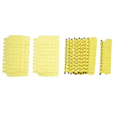 Set crotalii 50buc. neinscriptionate galbene 60x77mm pentru vaci Breckner Germany - imagine 3