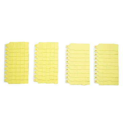 Set crotalii 50 buc. neinscriptionate galbene 31x43mm pentru oi Breckner Germany - imagine 3