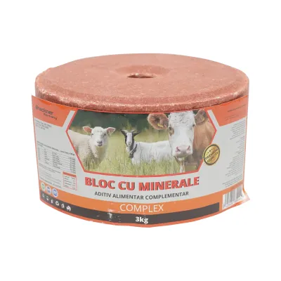 Bloc sare 3kg cu complex minerale pentru animale Breckner Germany