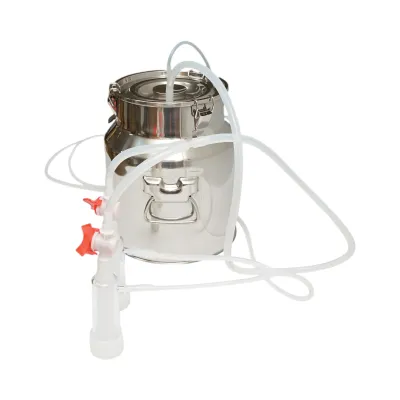 Aparat de muls cu 1 post 60W, 220V si bidon de inox 14L pentru capre si oi - imagine 3