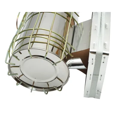 Afumator albine din inox cu cilindru scut termic si burduf din piele 230mm - imagine 5