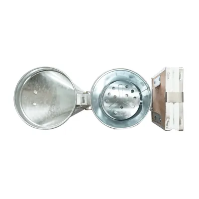 Afumator albine din otel galvanizat cu cilindru scut termic si burduf din piele 230mm - imagine 4