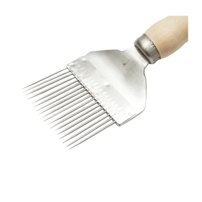 Furculita descapacit din inox cu maner de lemn 215mm - imagine 3