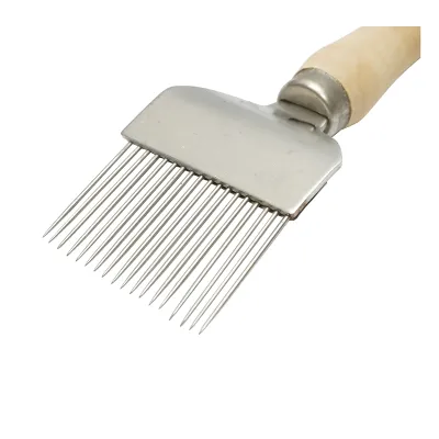 Furculita descapacit din inox cu maner de lemn 215mm - imagine 4