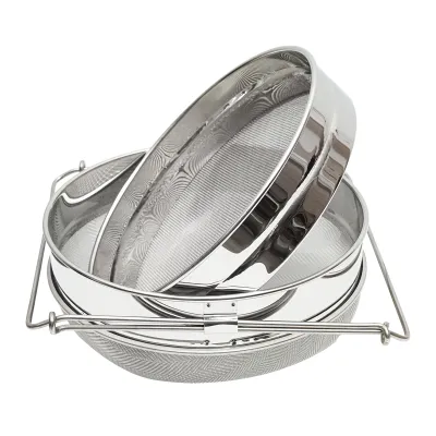 Sita dubla din inox pentru fitrare miere 235mm